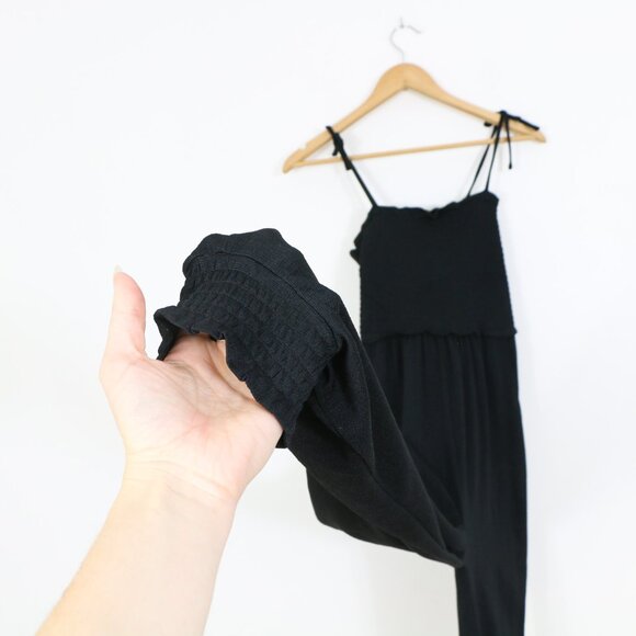 La Vie En Rose Black Spaghetti Strap Jumpsuit - Picture 6 of 7